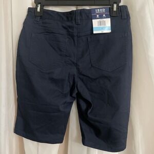 IZOD Navy Blue Kids Size Boys 5 Regular Dress Shorts Flat Front Short School NWT